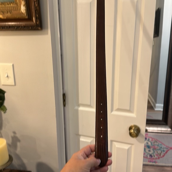 Vintage Captiva USA Brown Leather Belt w/ Large Silver Buckle. - Picture 7 of 9